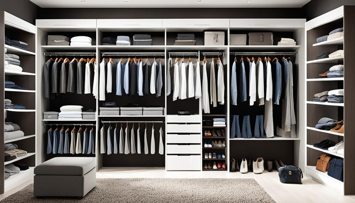wardrobe storage and organization